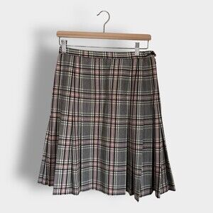 Pendleton Plaid Pleated Wool Skirt 10